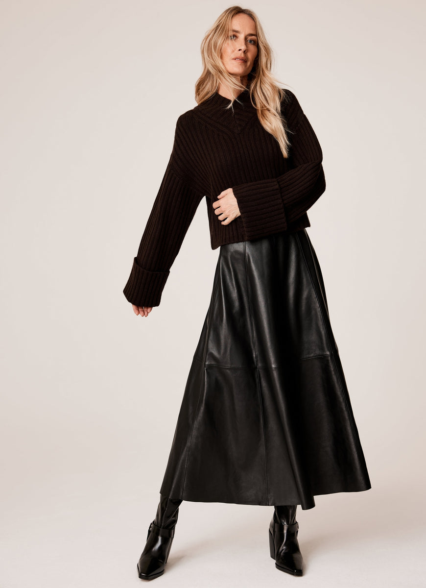 Black Leather Maxi Skirt – Mint Velvet