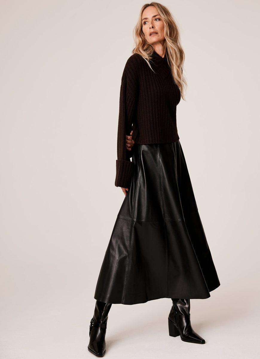 Black Leather Maxi Skirt – Mint Velvet