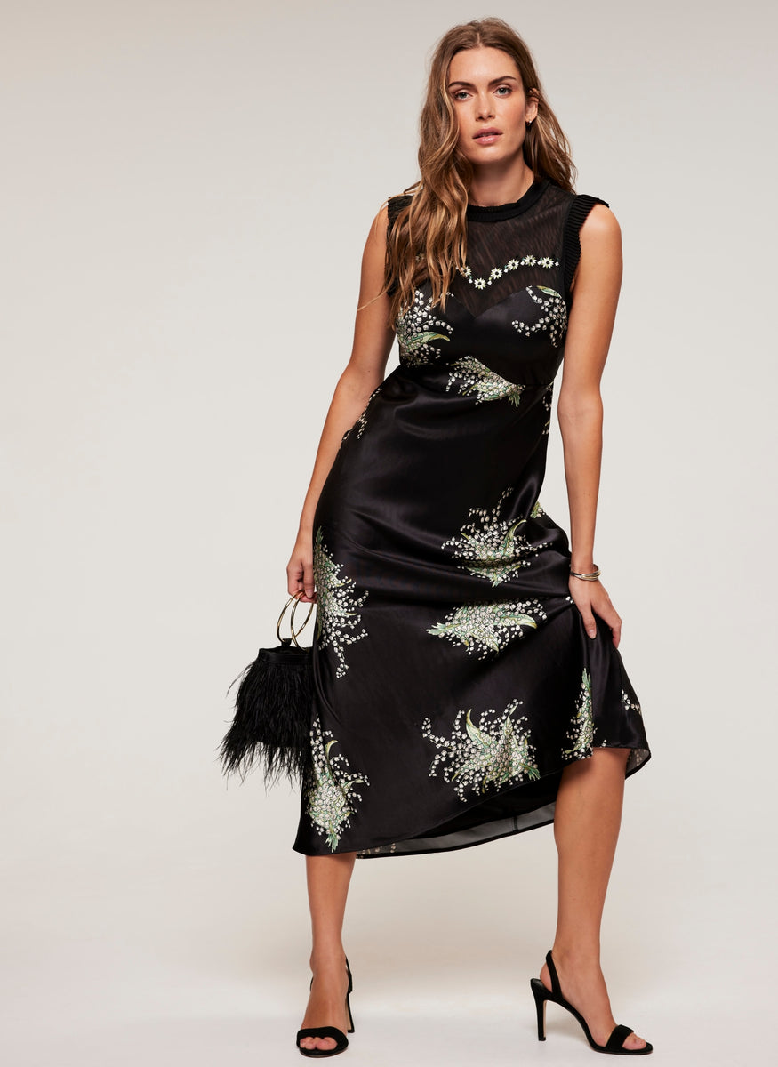Felicity Print Black Maxi Dress Mint Velvet
