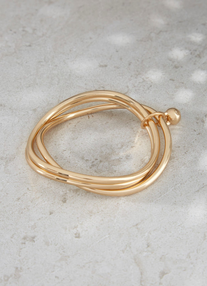 Gold Tone Triple Bangle – Mint Velvet