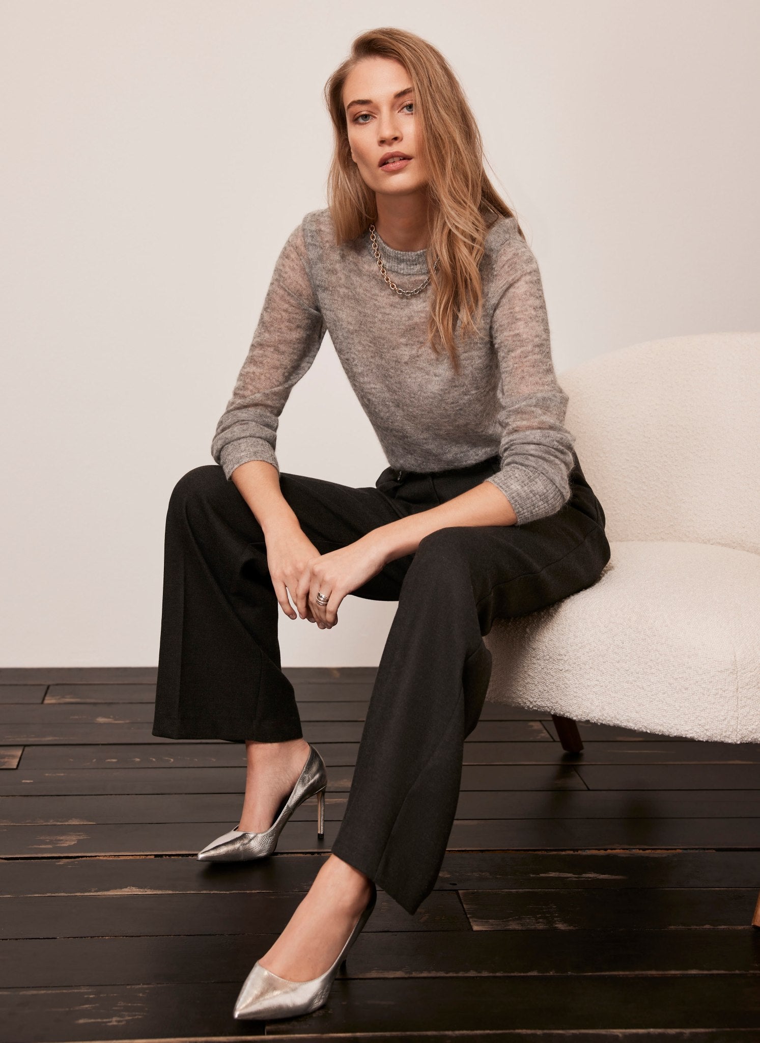 Grey Lightweight Knit Jumper – Mint Velvet