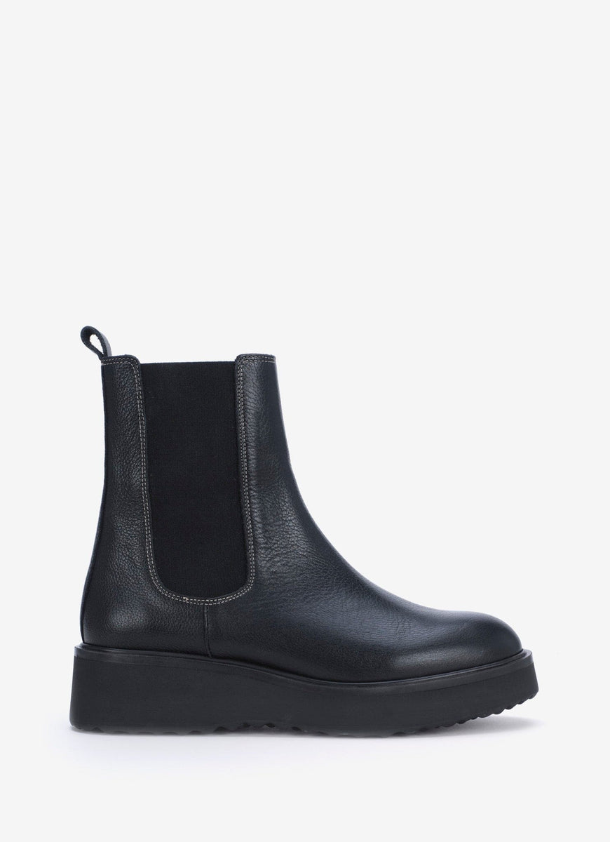 Black Wedge Sole Ankle Boots – Mint Velvet