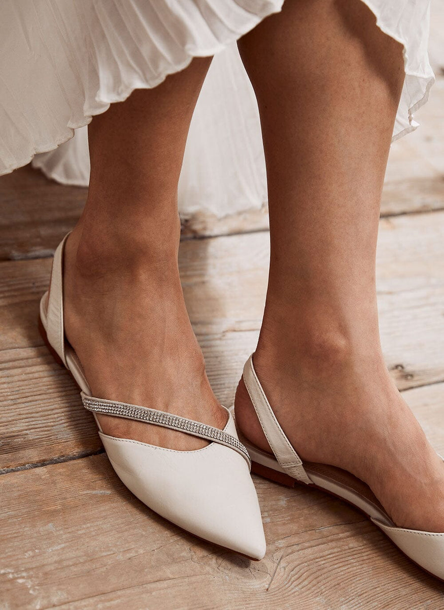 Laurel Cream Slingback Shoes Mint Velvet