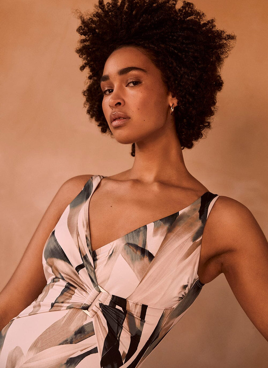 Meera Wrap Plunge Swimsuit Mint Velvet