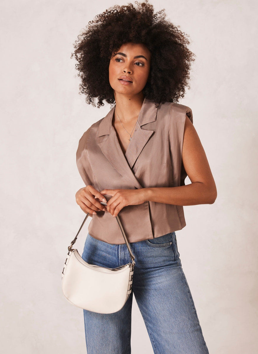 Brown Wrap Suit Style Top Mint Velvet