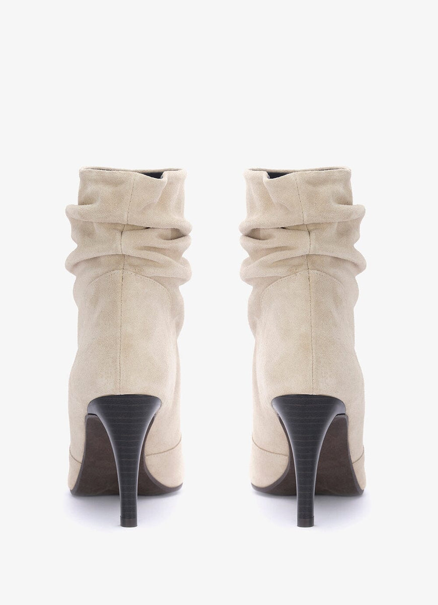 Sammy Cream Suede Boots Mint Velvet